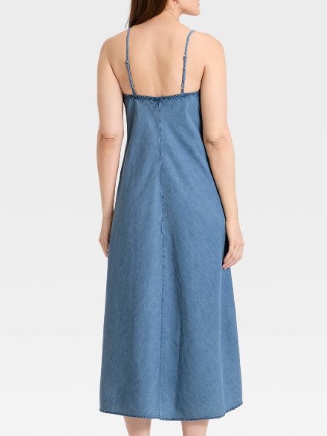 Blue Chambray Maxi Sundress - 100% Cotton Universal Thread - Nwt — image 4 of 6